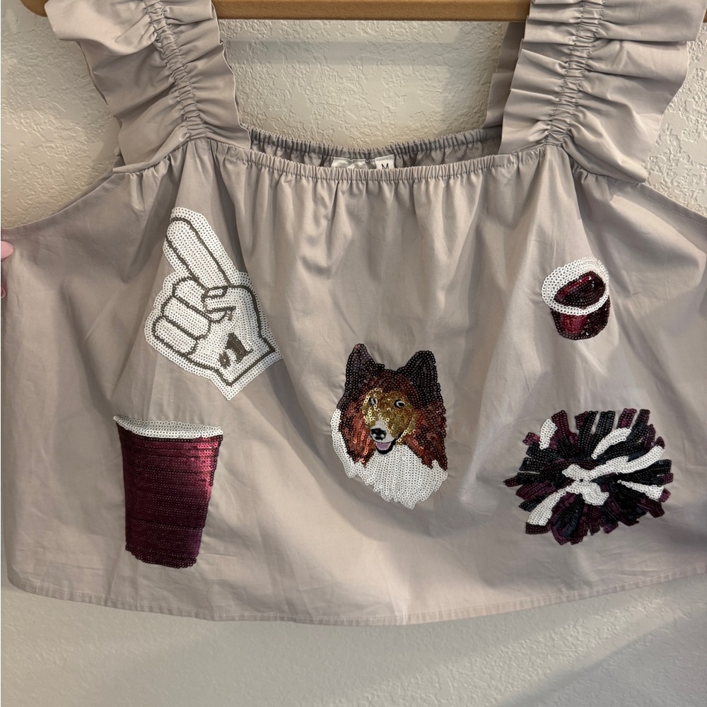 Queen of Sparkles Texas A&M Icon Top